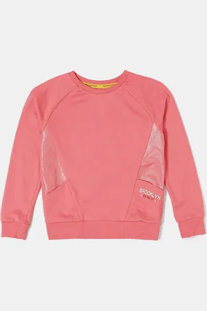 Jockey Girls Super Combed Cotton Printed Round Neck Regular Fit Sweatshirt-AG43
