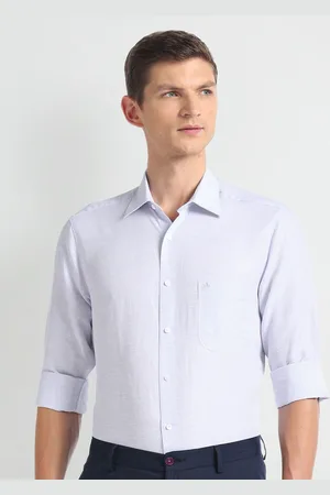 Arrow Spread Collar Long Sleeves Linen 1851 Formal Shirt
