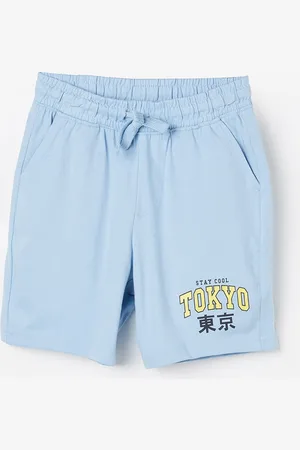 Lifestyle Boys Typography Printed Mid-Rise Pure Cotton Shorts