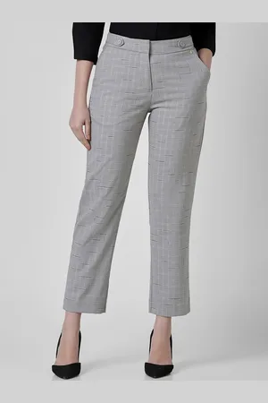 Checked wool flared pants in grey - Balmain | Mytheresa