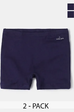 Jockey Girls Pack of 2 Super Combed Cotton Solid Shorties with Ultrasoft Waistband-SG08