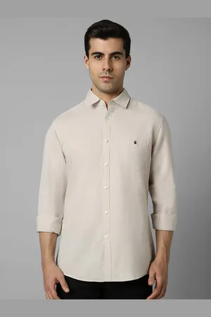 Louis Philippe Slim Fit Spread Collar Long Sleeves Casual Shirt