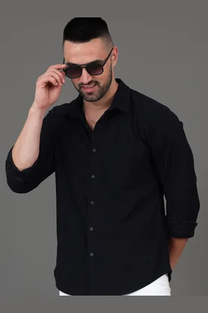 HERE&NOW Slim Fit Long Sleeves Spread Collar Casual Shirt
