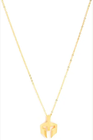 MINUTIAE Men Gold-Plated Contemporary Pendant With Chain