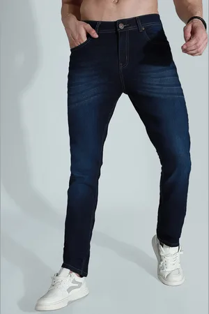 High Star Men Slim Fit Mid-Rise Clean Look Light Fade Stretchable Jeans
