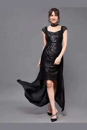 Miss Chase Women Embellished Fit & Flare Georgette Maxi Dress