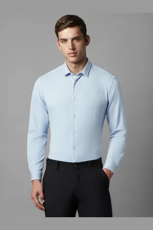 Louis Philippe Super Slim Fit Spread Collar Long Sleeves Casual Shirt