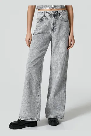 Koton Women Mid-Rise Heavy Fade Bootcut Jeans