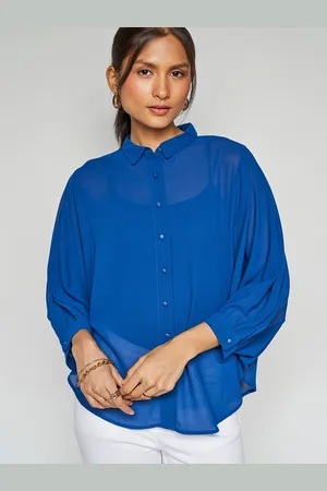 AND Cuffed Sleeves Shirt Style Top