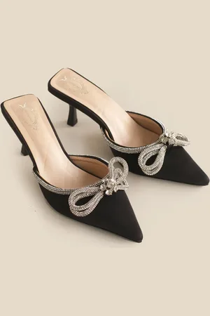 Shoetopia Embellished Pointed Toe Suede Stiletto Heeled Pumps