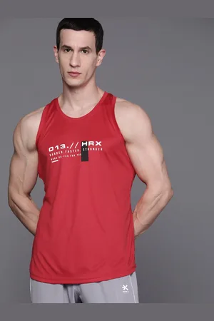 HRX Men Printed Rapid-Dry Training T-shirt with Reflective Detail
