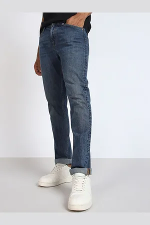 Lee Men Slim Fit Mid-Rise Light Fade Stretchable Clean Look Jeans
