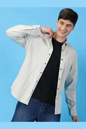 Mast & Harbour Grey Classic Slim Fit Long Sleeves Twill Casual Shirt