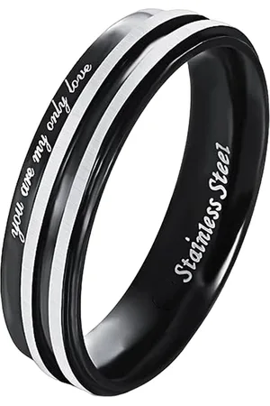 Yellow Chimes Stainless Steel Band Finger Ring