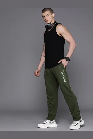 Buy HRX By Hrithik Roshan Men Black Solid Joggers - Track Pants for Men  7610378 | Myntra