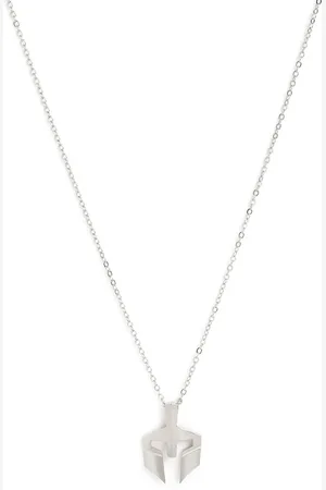 MINUTIAE Men Brass-Plated Square Pendant With Chain