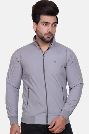 WILD WEST Men Geometric Striped Water Resistant Crop Training or Gym Open Front Jacket