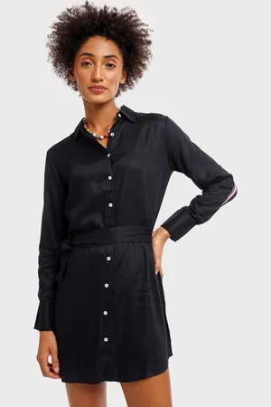Bewakoof Women Blue Taped Shirt Style Top