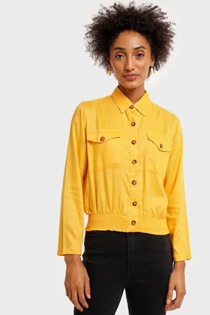 Bewakoof Mandarin Collar Shirt Style Top