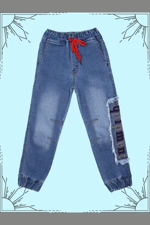 Cremlin Clothing Boys Blue Mildly Distressed Light Fade Jeans