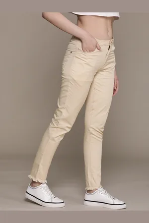 Roadster Women Solid Slim Fit Chinos Trousers