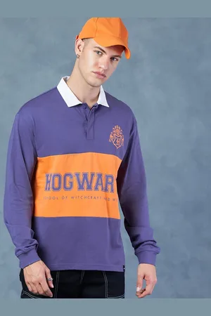 Bewakoof Colourblocked Polo Collar Oversized Cotton T-shirt