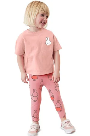 Stylecast Girls Pink Printed Pure Cotton T-shirt with Pyjamas