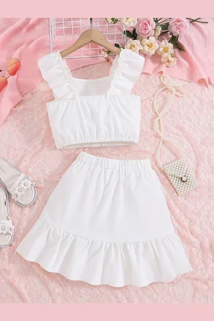 Stylecast White Girls Top with Skirt