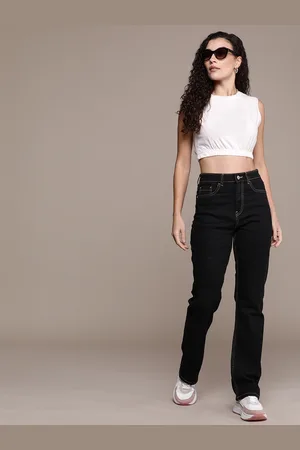 Roadster The Life Co. Women Straight Fit High-Rise Stretchable Jeans