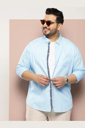 Sztori Men Plus Size Solid Casual Shirt