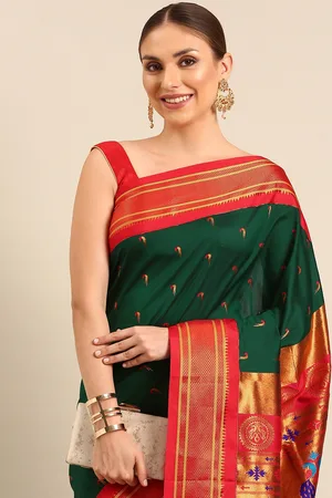 Varkala Silk Sarees Ethnic Motifs Zari Paithani Saree