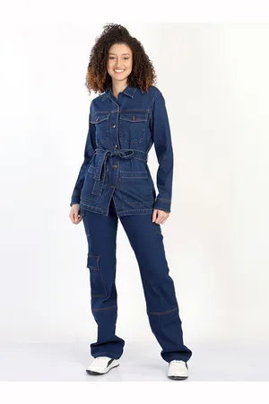 Chemistry Denim Shacket With Belt & Cargo Jeans