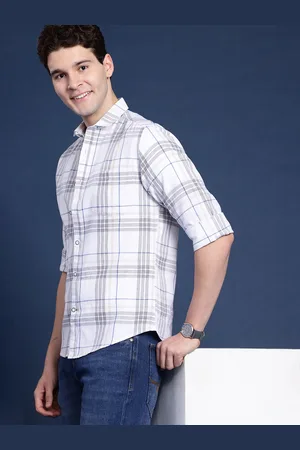Mast & Harbour Men Tartan Checked Casual Shirt