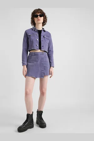 ONLY Women Skort High-Rise Denim Shorts