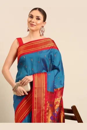 Varkala Silk Sarees Ethnic Motifs Zari Paithani Saree