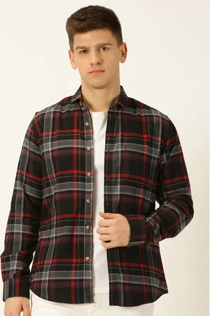 Mast & Harbour Men Classic Tartan Checks Opaque Checked Casual Shirt