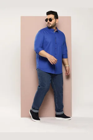 Sztori Men Plus Size Solid Casual Shirt