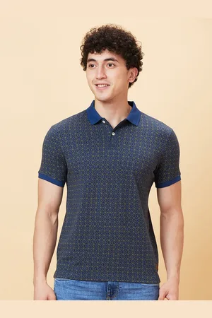 Being Human Geometric Printed Cotton Short Sleeves Polo Collar Pockets T-shirt