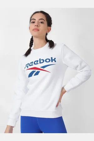 Reebok Brand Logo Printed Round Neck Ri Bl Fleece Sports Pullover Sweatshirt