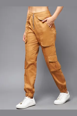 Buy Roadster Women Peach Coloured Joggers - Trousers for Women