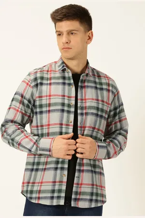 Mast & Harbour Men Classic Tartan Checks Opaque Checked Casual Shirt