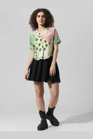 ONLY Floral Printed Mandarin Collar Long Sleeves Casual Shirt
