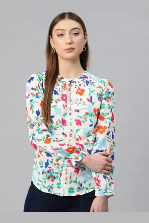 Marks & Spencer Floral Print Shirt Style Top