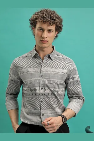 Ketch Men Regular Collar Full Sleeve All Over Printed Shirt