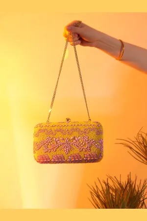 Accessorize Hand-Beaded Hardcase Clutch Bag