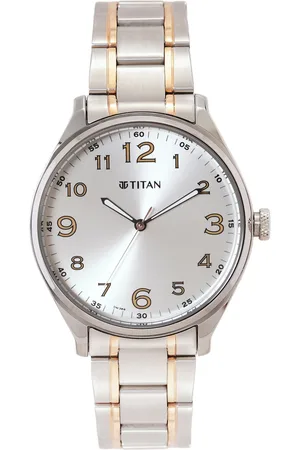 Titan Men Bracelet Style Analogue Watch 1802KM01-Silver-Toned
