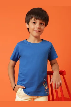 TALES & STORIES Boys Round Neck Short Sleeves Cotton T-shirt