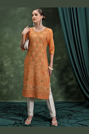 Ketch Ethnic Motifs Printed Straight Kurta