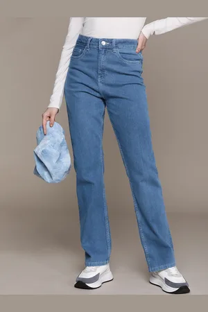 Roadster The Lifestyle Co. Women Straight Fit High-Rise Stretchable Jeans