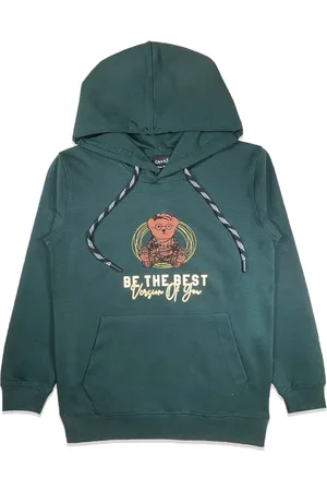 CAVIO Boys Graphic Printed Hooded Cotton Sweatshirt